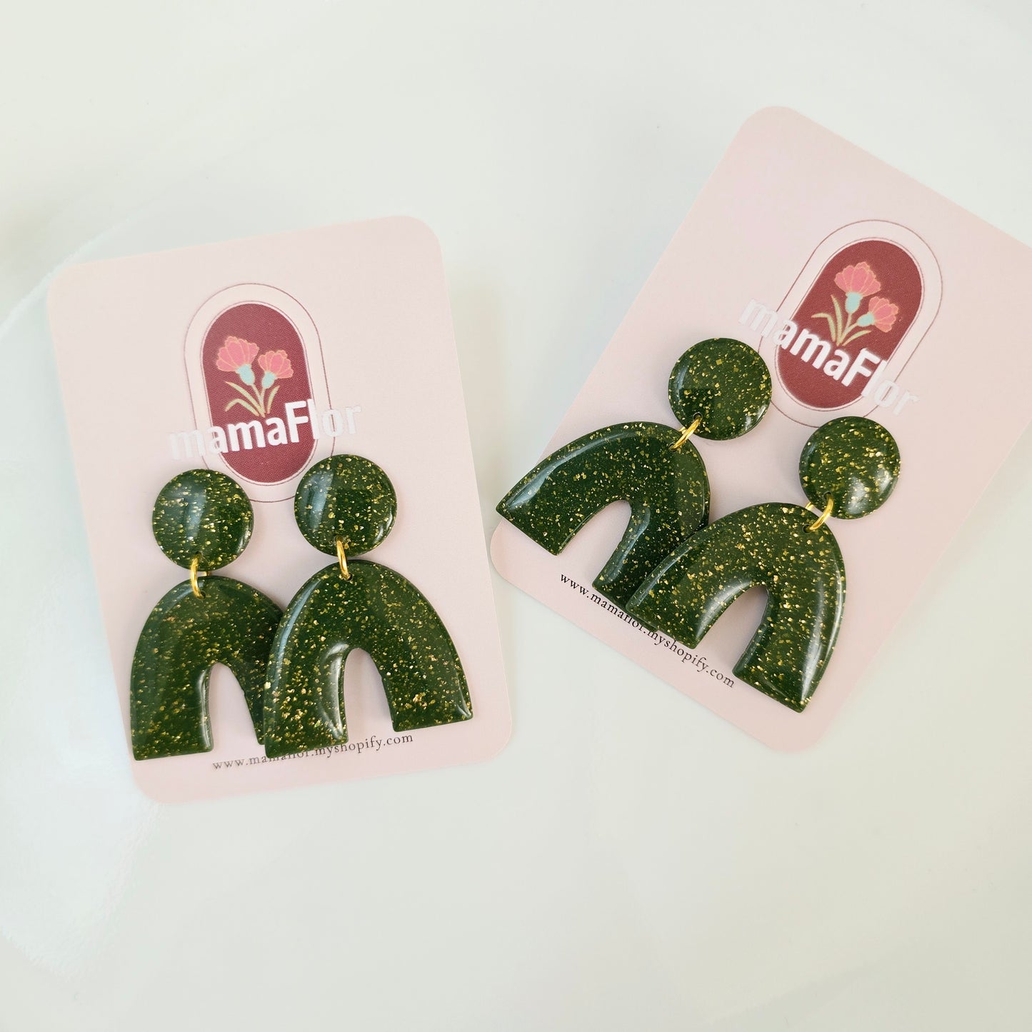 Arcos Chico Dangle Earrings in pond scum