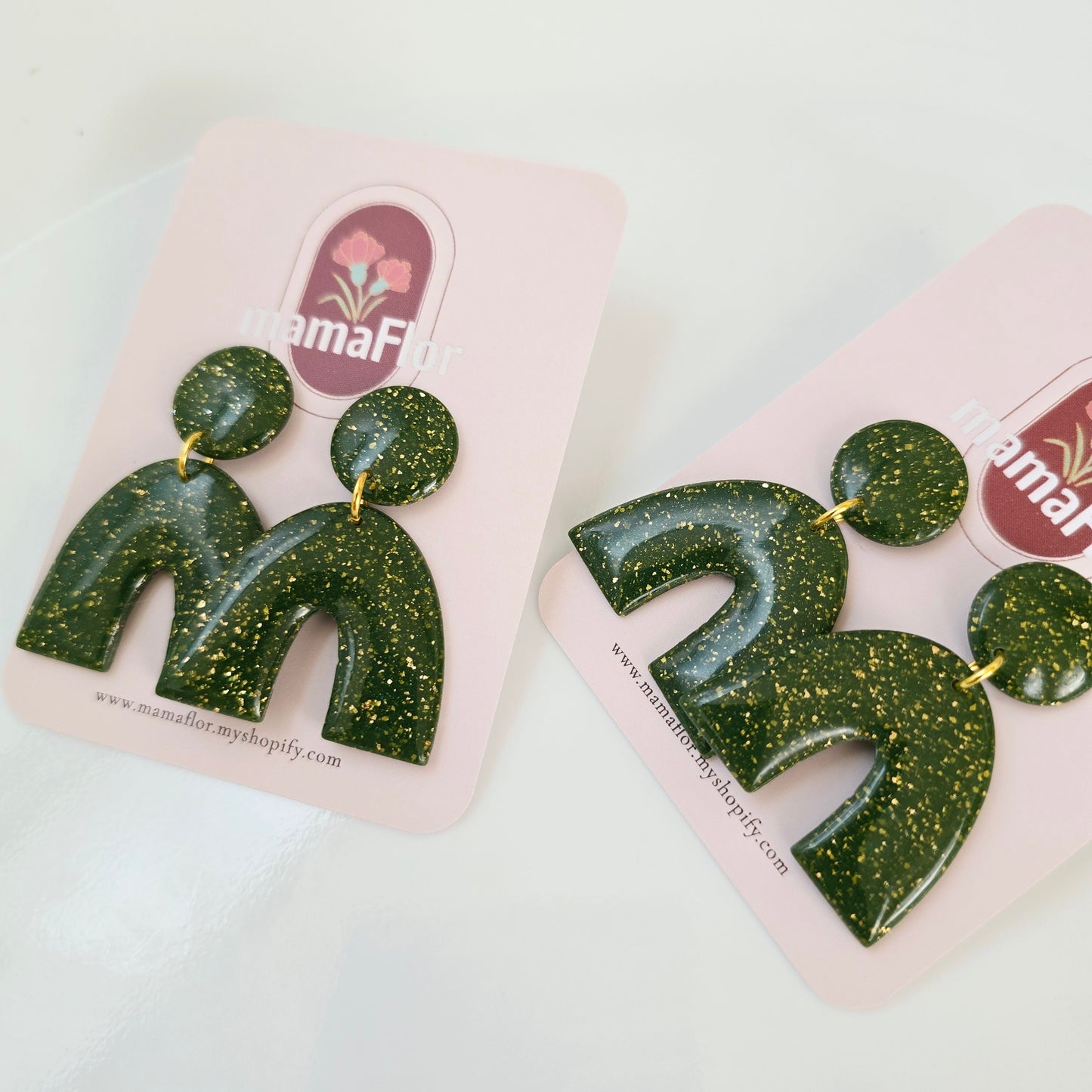 Arcos Chico Dangle Earrings in pond scum