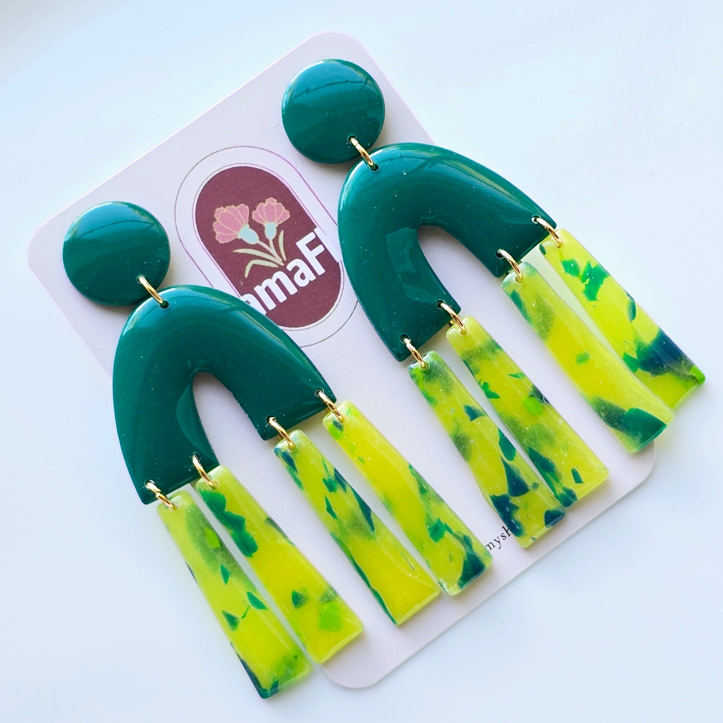 Arco Dangle Earrings in Tropical 1