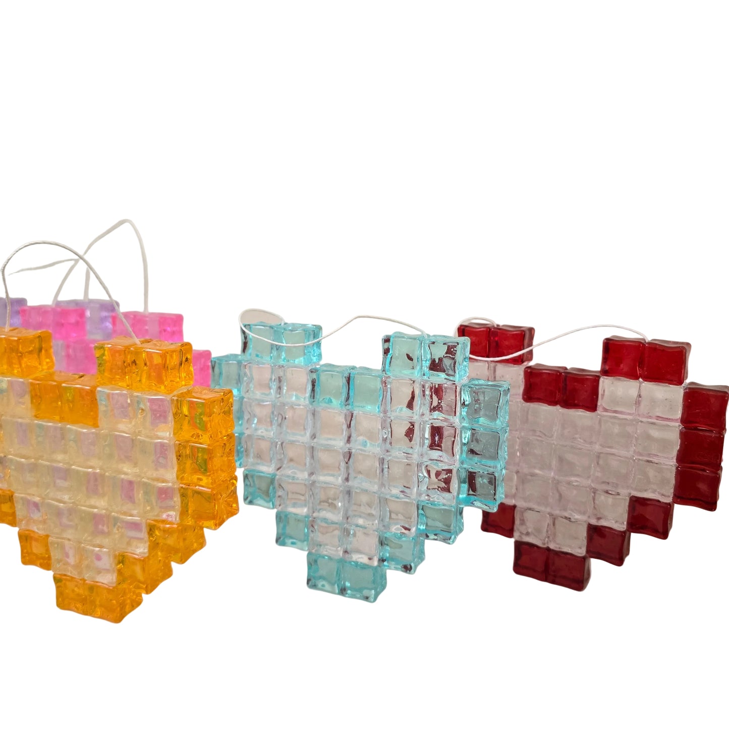 Pixel Valentine Heart - hanging decor