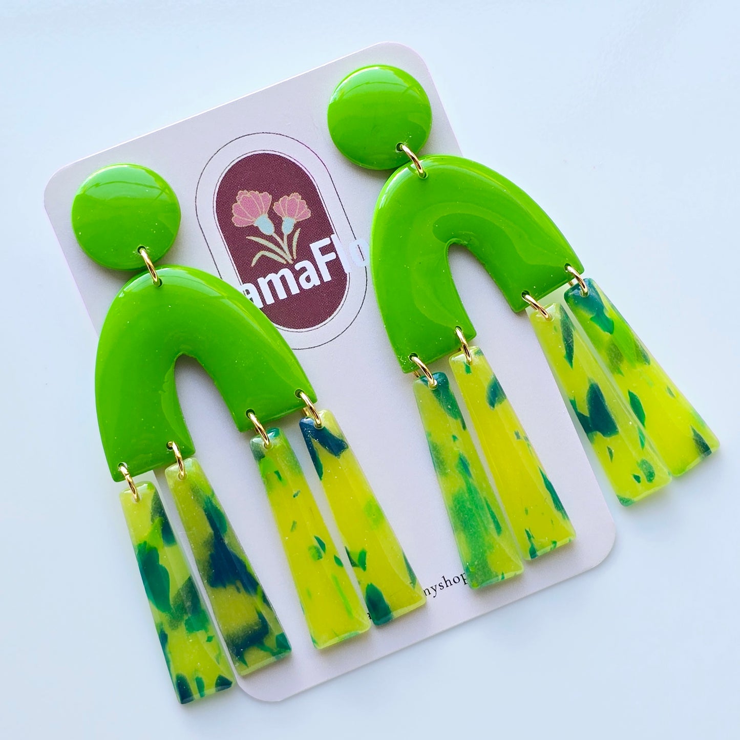 Arco Dangle Earrings in Tropical 3