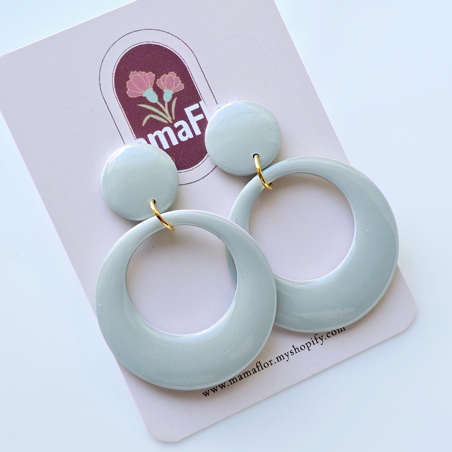 Ophelia Dangle Earrings in blue gray