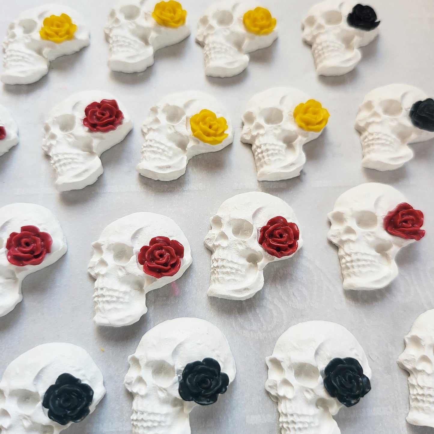 Skull+Rose studs
