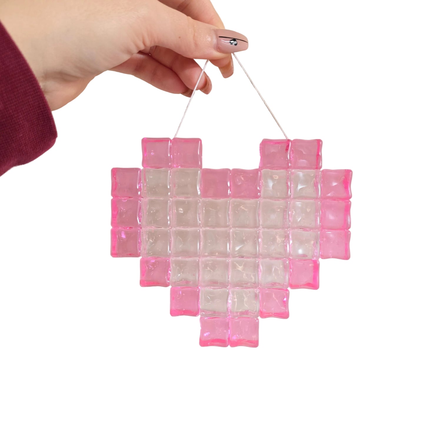 Pixel Valentine Heart - hanging decor