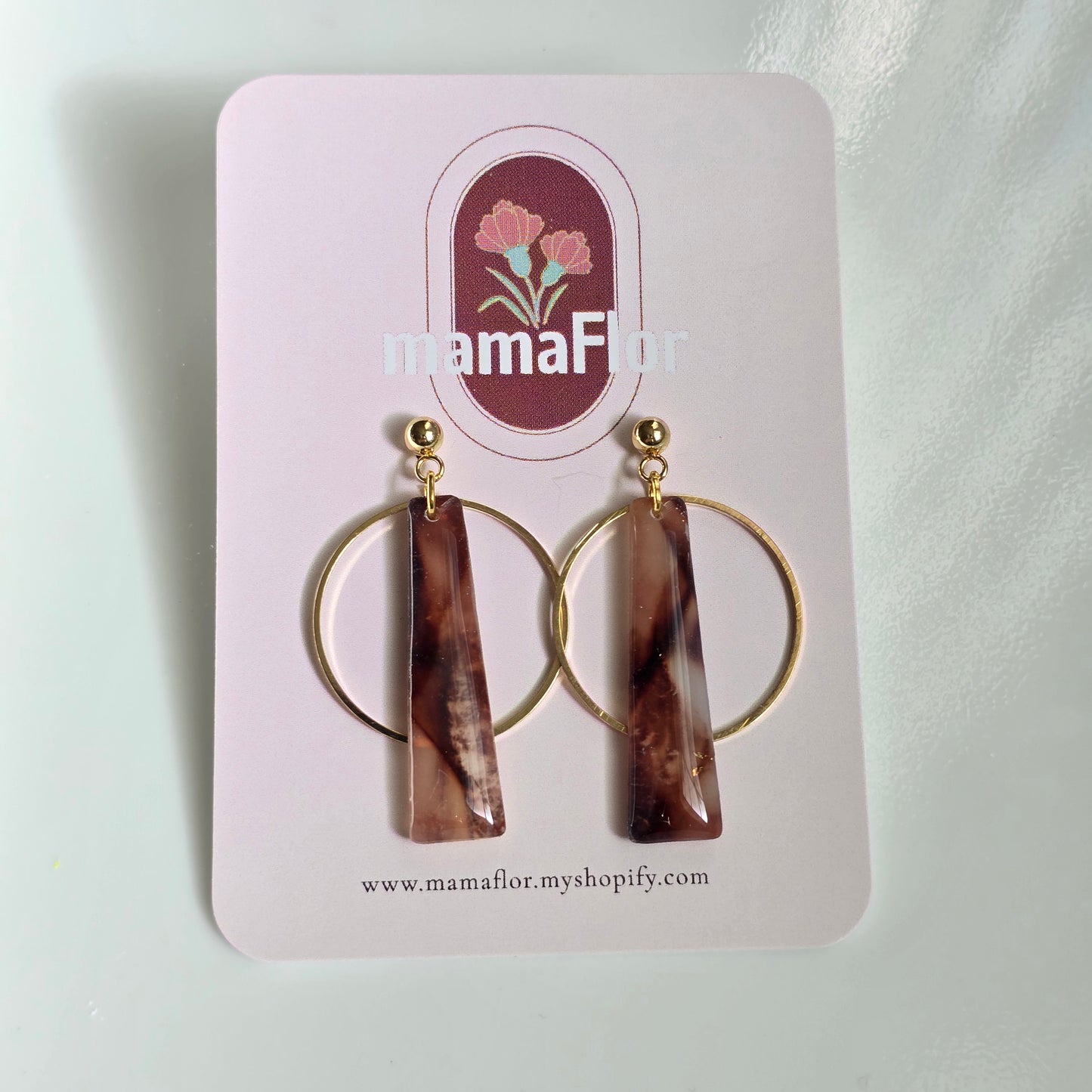 Petra Halo Dangle Earrings in translucent earth tones