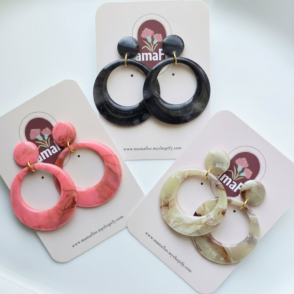 Ophelia Hoop Dangle Earrings