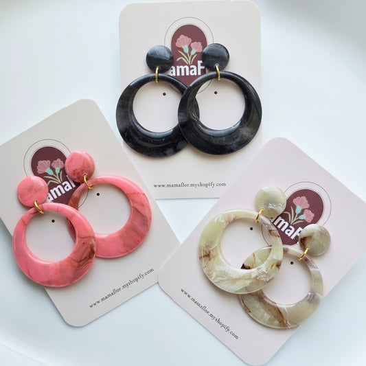 Ophelia Hoop Dangle Earrings