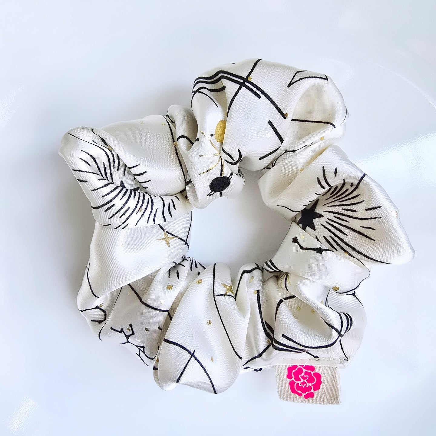 Astro Print Satin Scrunchie