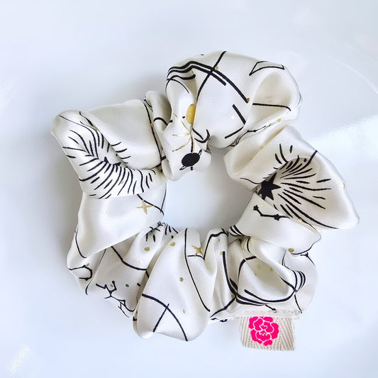 Astro Print Satin Scrunchie