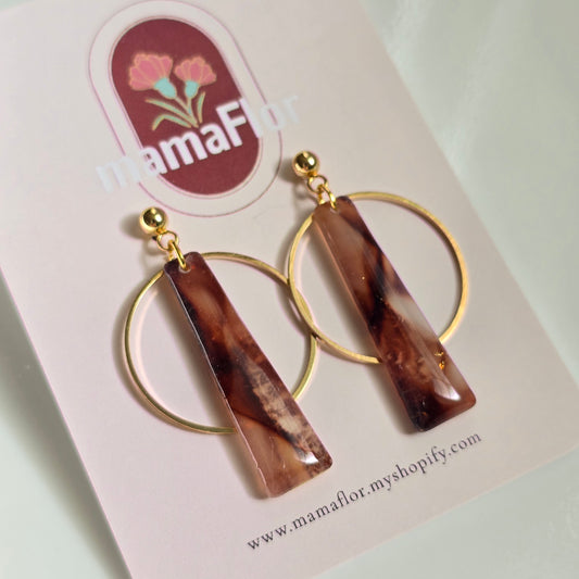 Petra Halo Dangle Earrings in translucent earth tones