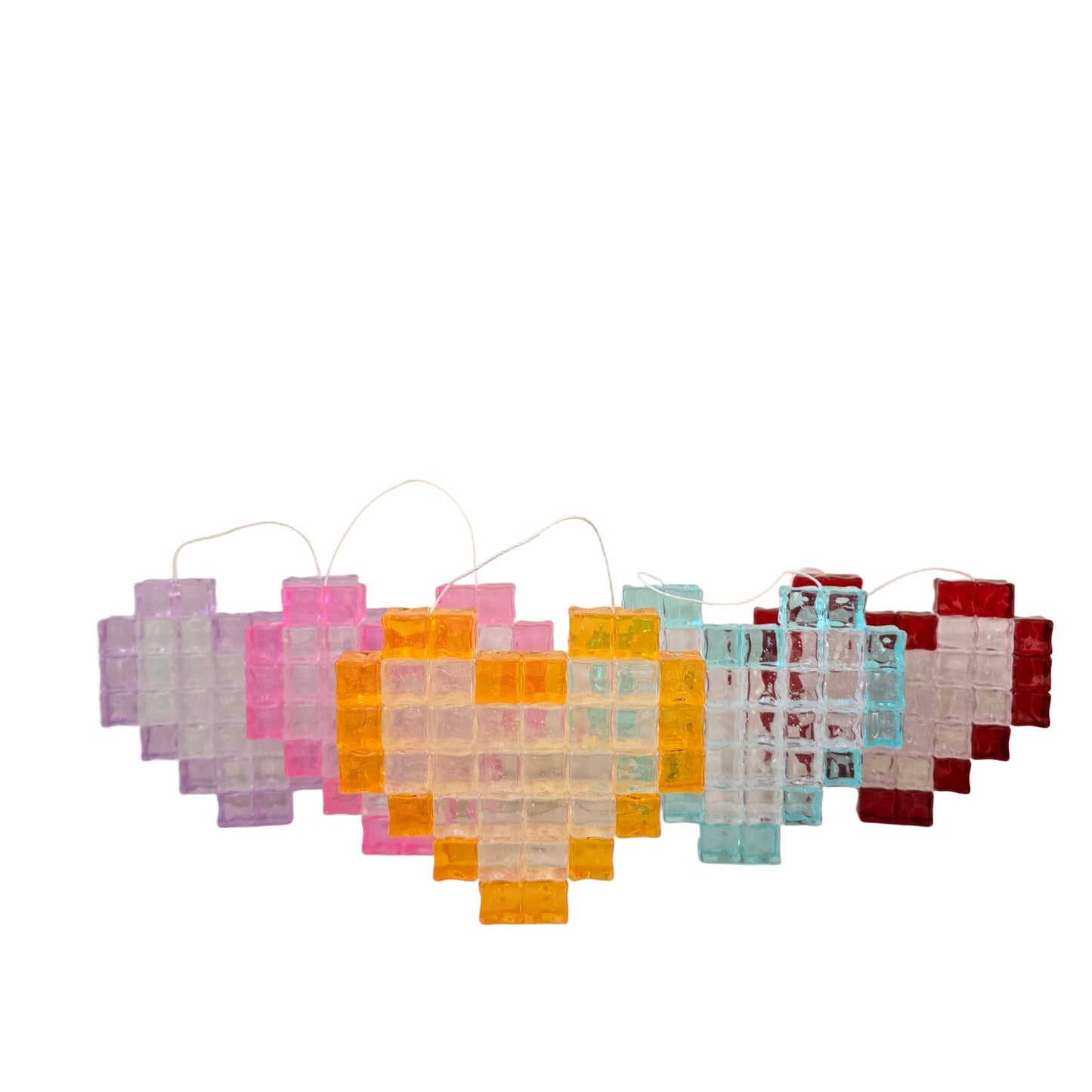 Pixel Valentine Heart - hanging decor